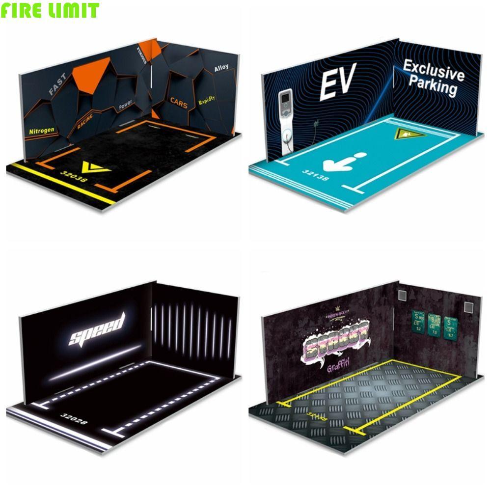 FIRE LIMIT 1 / 32 Nhà để xe ô tô, Mô hình hiển thị Bãi đậu xe Mô hình bãi đậu xe, Quà tặng Giáng sin
