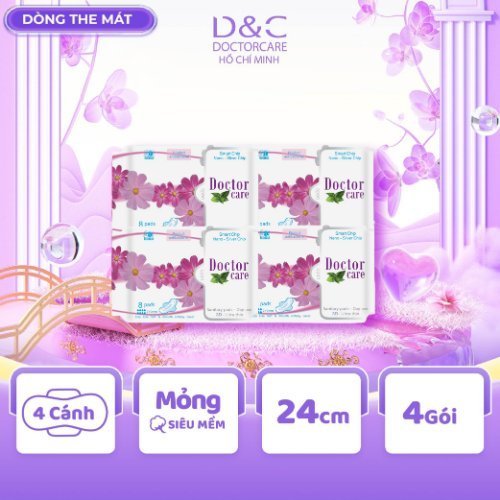 Combo 4 gói băng vệ sinh thảo dược siêu thấm hút D&C Doctor Care ban ngày