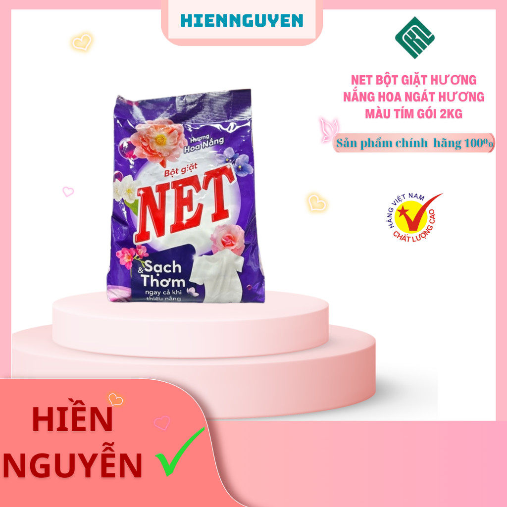 Bột giặt Net hương nắng hoa ngát hương màu tím gói 2kg