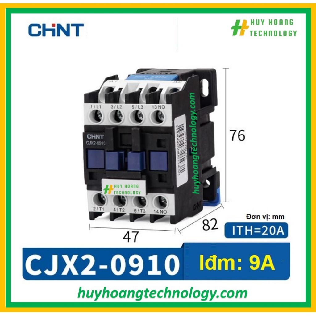 Công tắc tơ CJX2-0910 24V CHINT