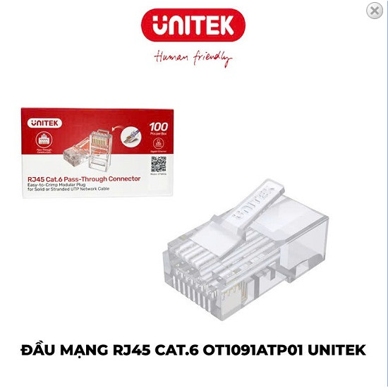 Đầu mạng RJ45 Cat6 Xuyên thấu OT1091ATP01 Unitek