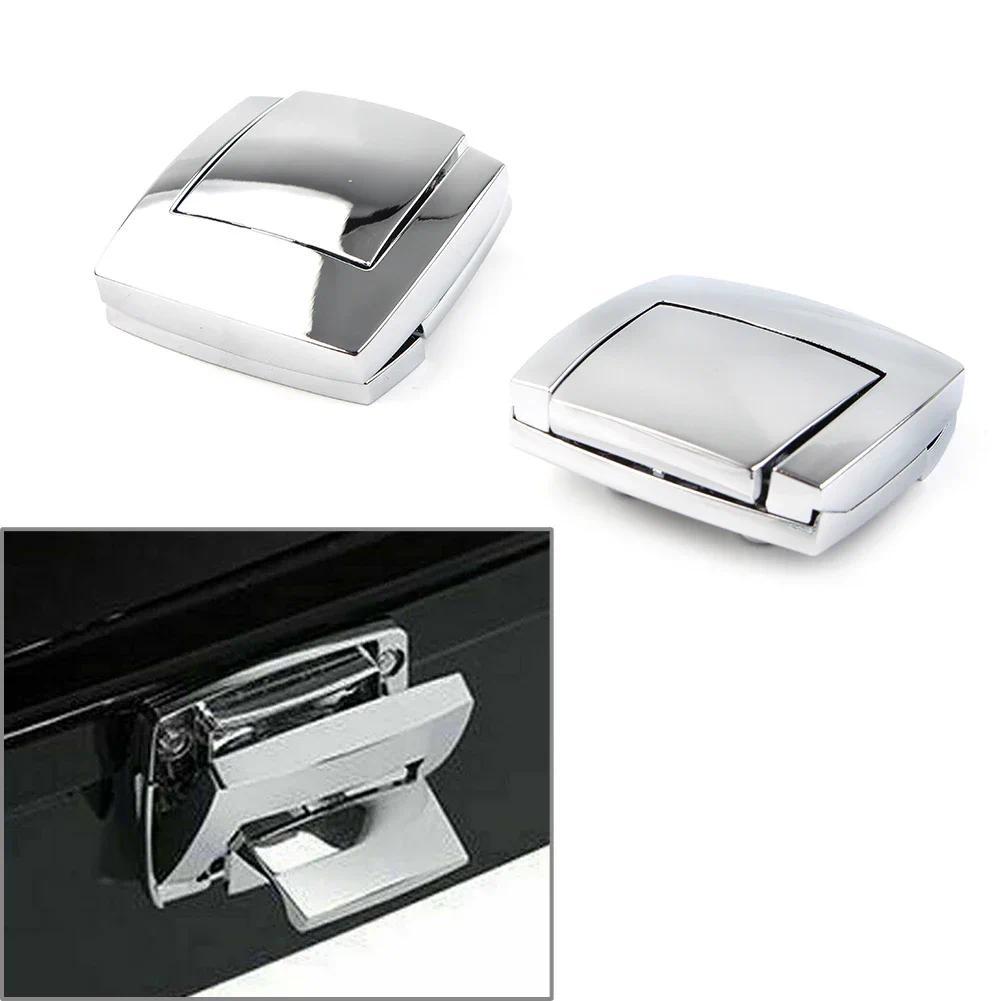 2x Chrome Xe Máy Gói Cốp Khóa Chốt Cho Harley Davidson Lưu Diễn Đường King Electra Street Glide FLHX