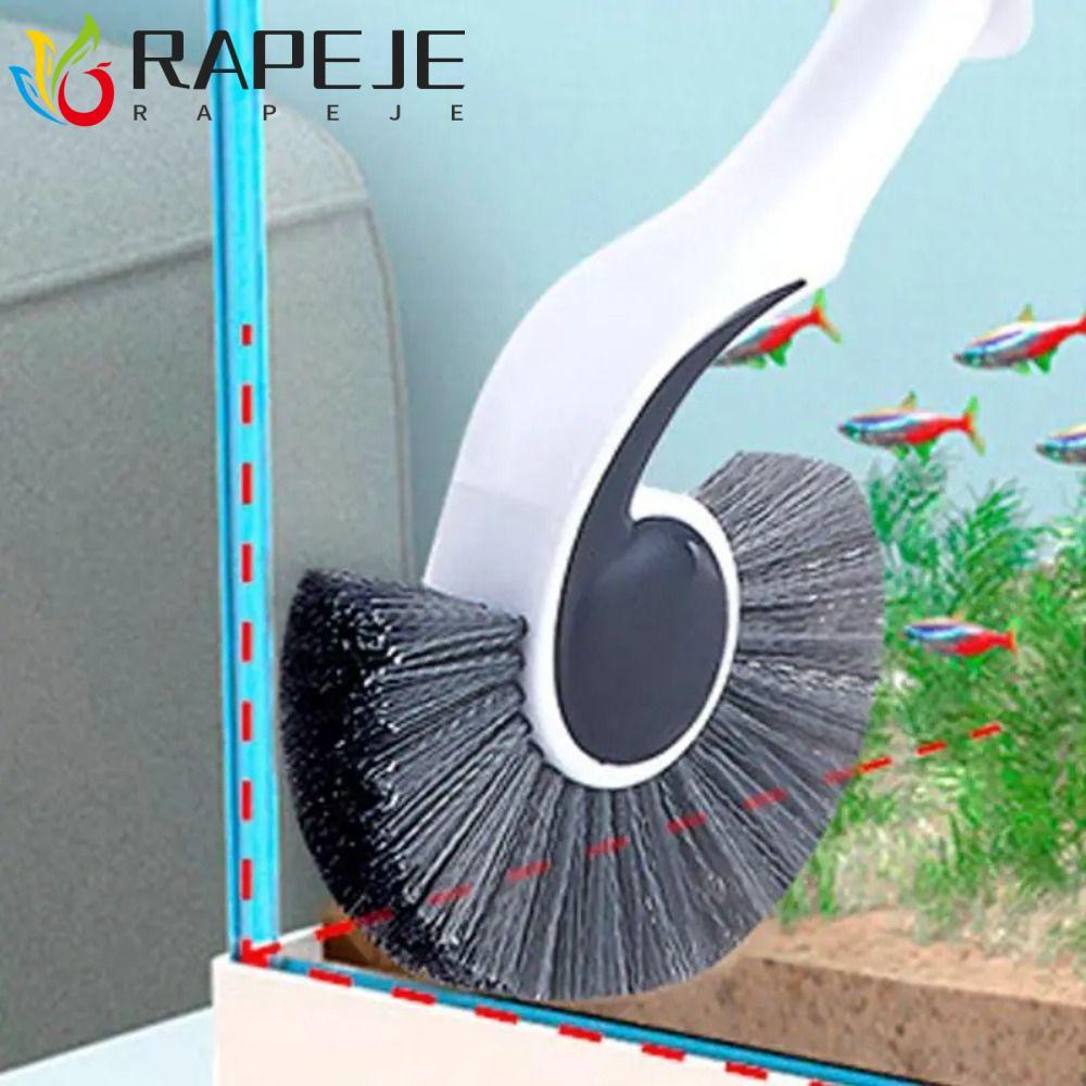 Máy chà bể cá RAPEJE, Dụng cụ làm sạch bể cá bền bằng nhựa, Phụ kiện bể cá Tay cầm dài Hiệu quả cao 
