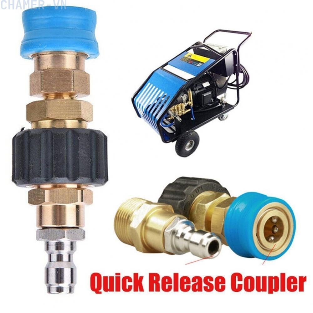 【CHAMER】M22F M22M Quick Release Coupler Adapter 22mm 14mm High Pressure Washer Hose【HomeLiving】