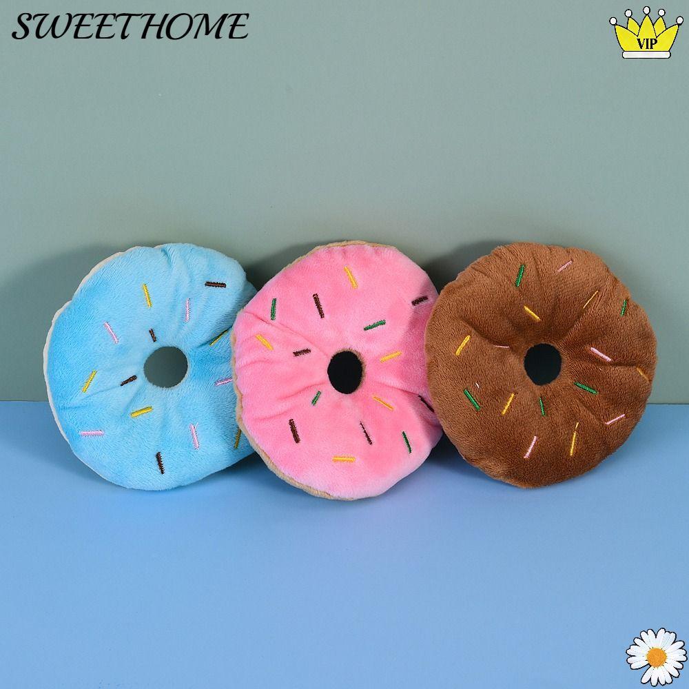 SWEETOME Dog Chew Toys Vocaling Donut Puppy Interactive
