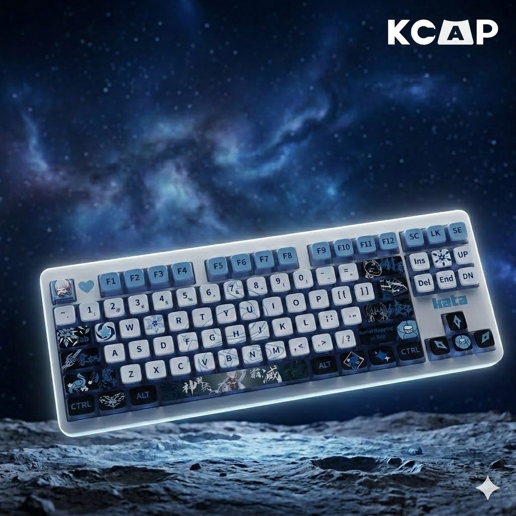 Bộ Keycap Kamisato Ayaka Ayaka Frost Light PBT SA Xuyên LED | KCRAFT - World of keycaps