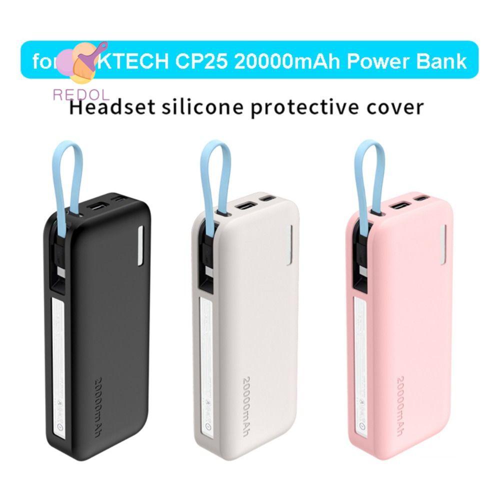 REPKG Silicone, Bảo vệ mềm màu trơn, Vỏ bảo vệ chống bụi di động cho CUKTECH CP25 20000mAh Power Ban