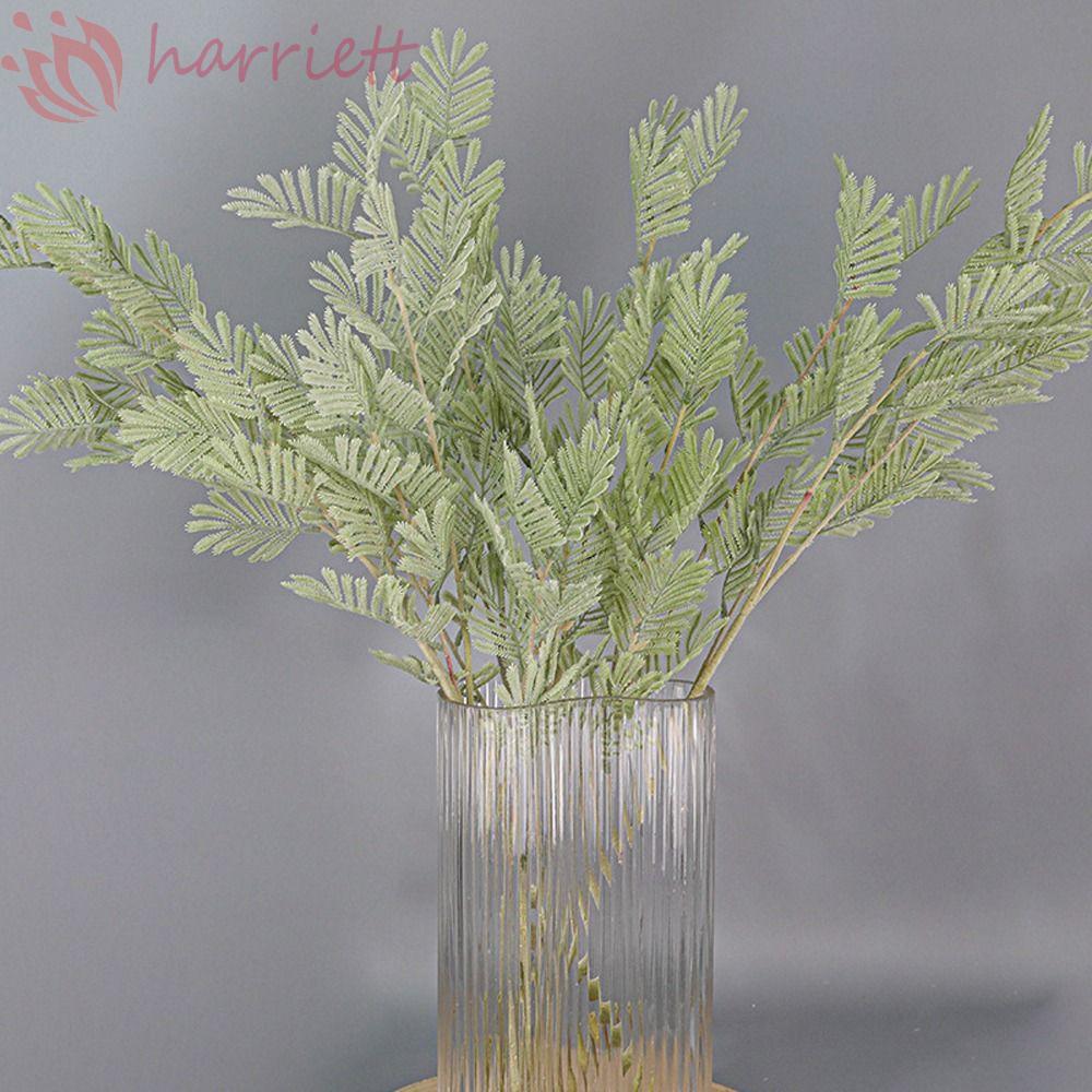 Nhánh Mimosa nhân tạo HARRIETT, Cây Mimosa mô phỏng thanh lịch 75cm, Đạo cụ chụp ảnh Handmade Sang t