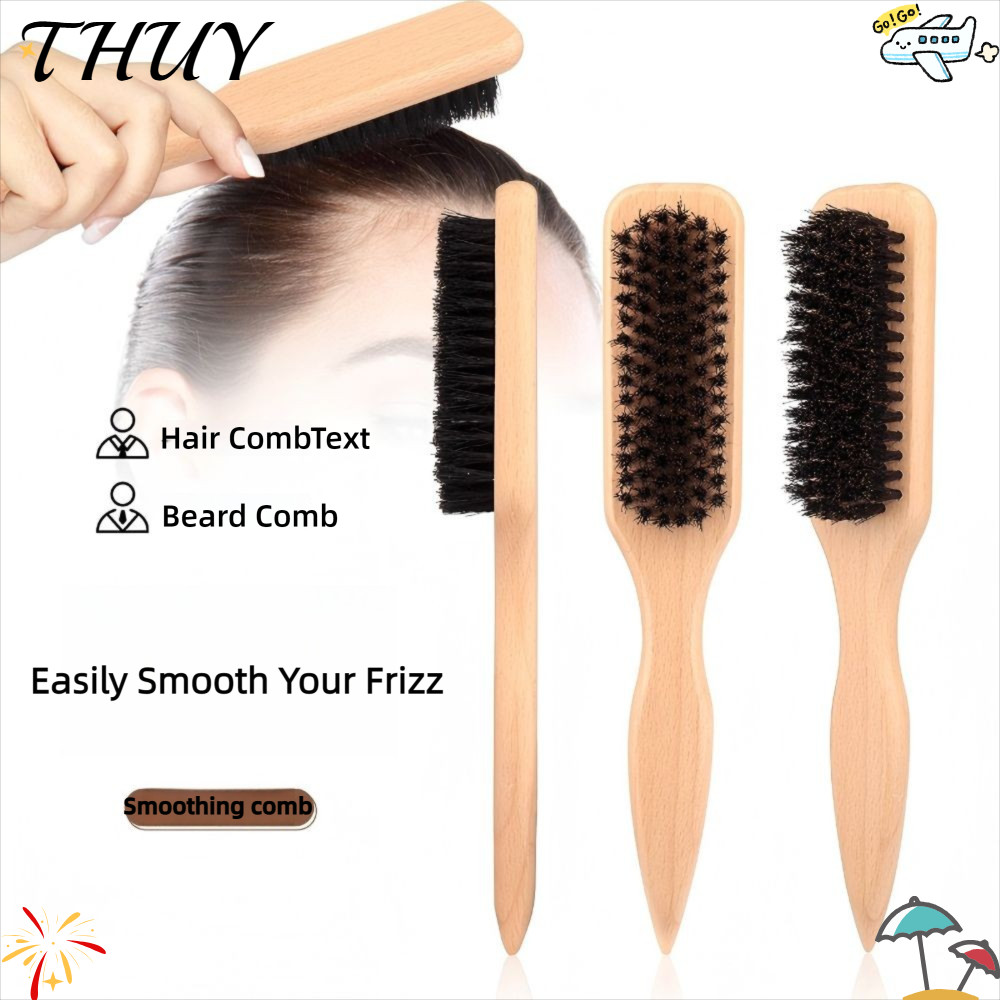 Lược làm tóc THUY, Cọ làm mịn lông lưng Flyaways, Bàn chải tạo kiểu tóc trơn kiểm soát viền lưng cho
