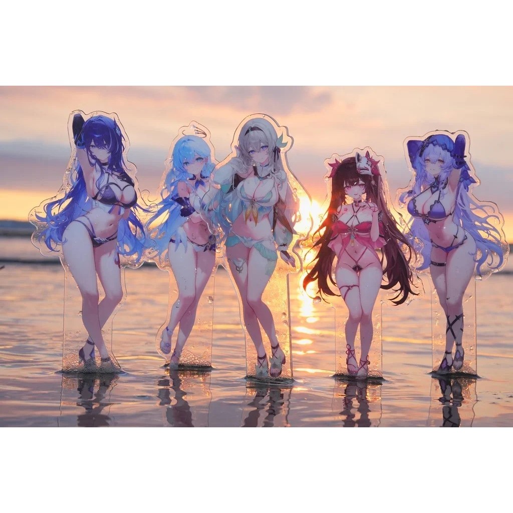 Standee Honkai Star Rail mô hình nhân vật Sparkle Firefly Acheron Robin Black Swan Acrylic trang trí