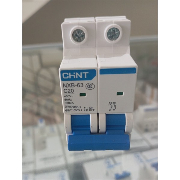 ⚡ Aptomat MCB 2 Pha CHINT NXB2-20 – 20A