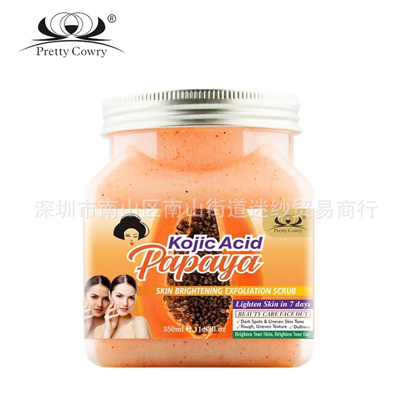Hàng sẵn có Giao hàng nhanh Kojic Acid Đu đủ SCRUB Clean Cuticle Dead Skin Cream Kojic Acid Papaya B