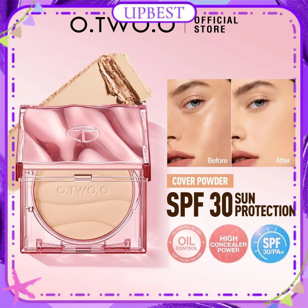 ♕ Phấn nền dạng bánh O.two.o Haute Weightless Powder Cake Concealer Brightening Moisturizing Foundat