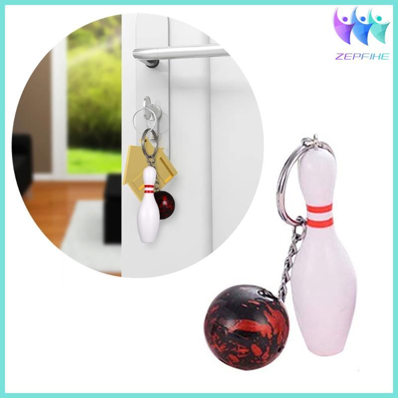 Nio Bowling Pin Chìa Khóa Xe Móc Chìa Khóa Treo Đồ Trang Trí Bowling Móc Khóa Trang Trí