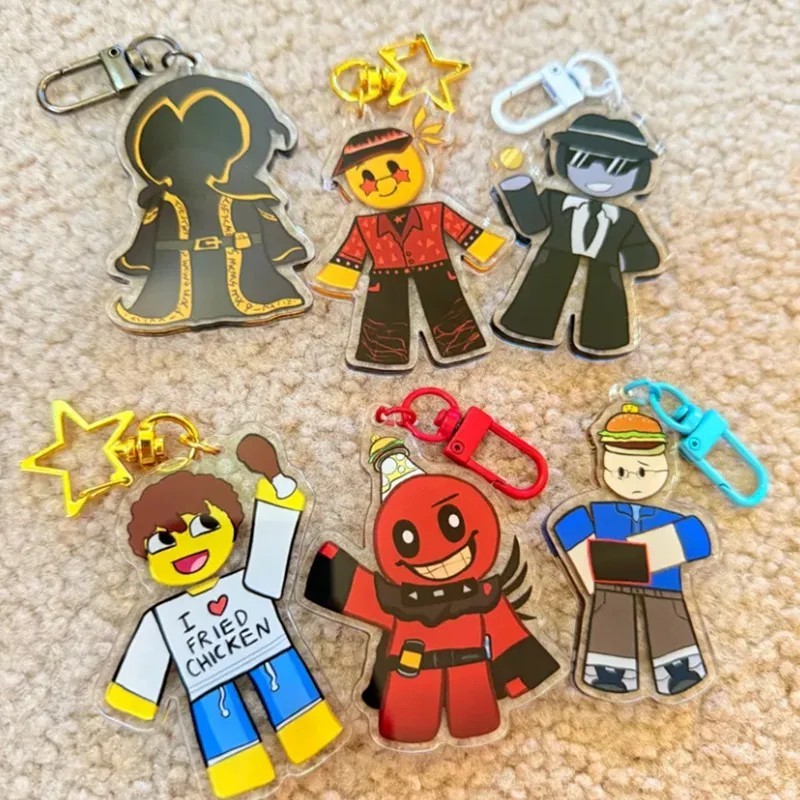 Móc khóa Acrylic Forsaken game Roblox nhân vật Coolkidd Shedletsky Chance 007n7 Elliot Taph phụ kiện