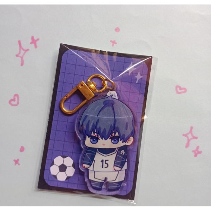 Blue Lock Acrylic Keychain Gantungan Kunci Blue Lock Kaiser Rin Sae Nagi Reo Isagi Bachira Chigiri K