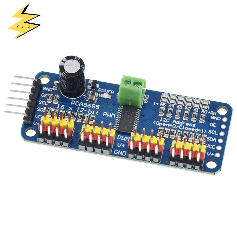 Mô-đun YSDIW PCA9685PW, Trình điều khiển động cơ servo 12 bit 12 kênh, Bảng điều khiển servo Điện tử