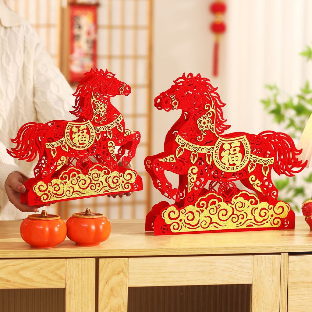 New Decorative Arrangements2026New Year Decorations12y New Year 3D Horse Year Decoration for Living 