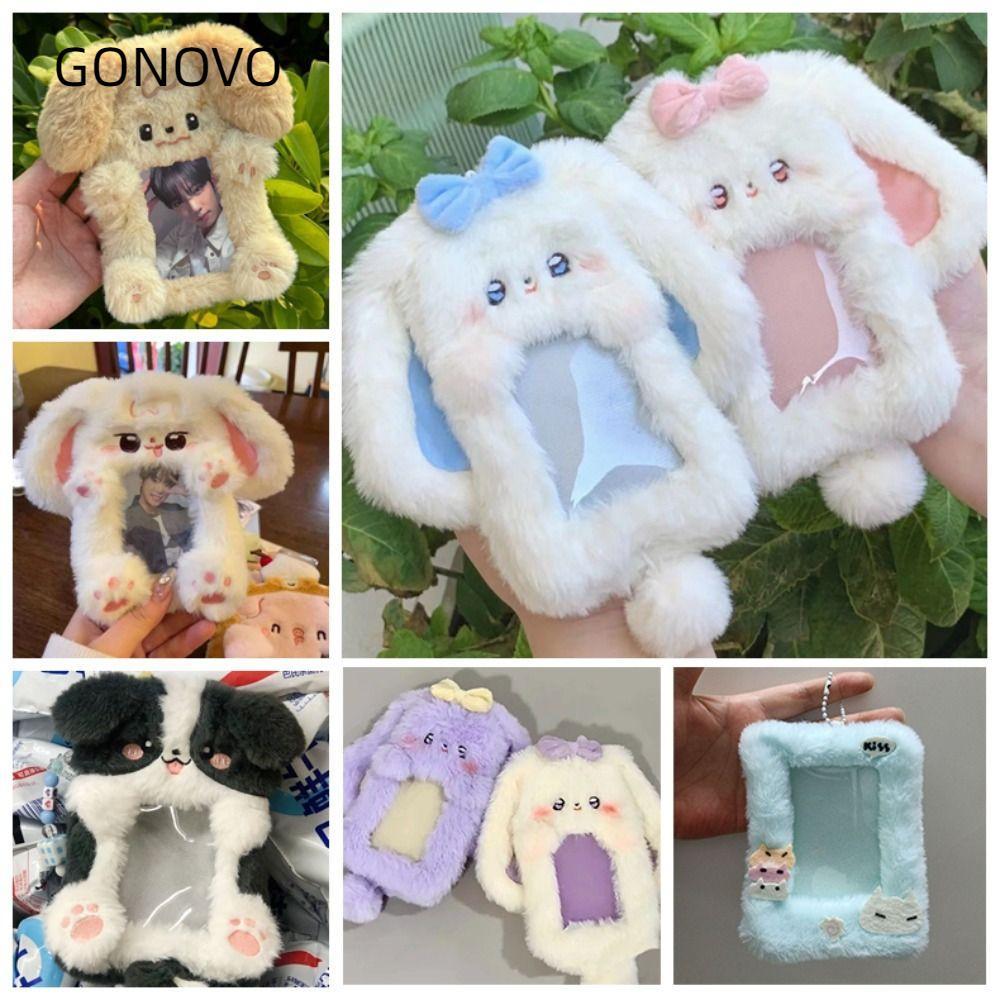 GONOVO Photocard, Thỏ tai lớn / Collie Border Collie Hộp đựng thẻ ảnh đa chức năng, Thỏ / Chó / Mèo 