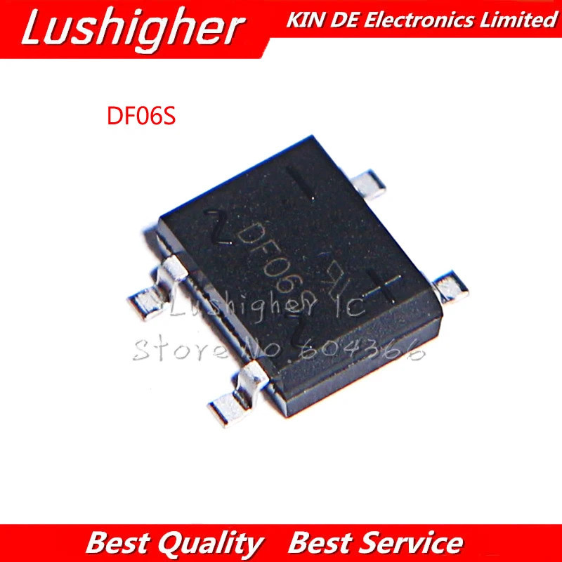 20 Chiếc DF06S SMD 4 Chân DF06S DF06 Chỉnh Lưu Cầu Chỉnh Lưu Chính Hãng