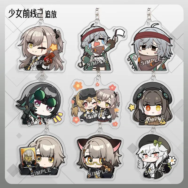 Móc khóa Acrylic Girls Frontline HK416 Chibi trang trí balo túi xách phụ kiện game anime quà tặng fa