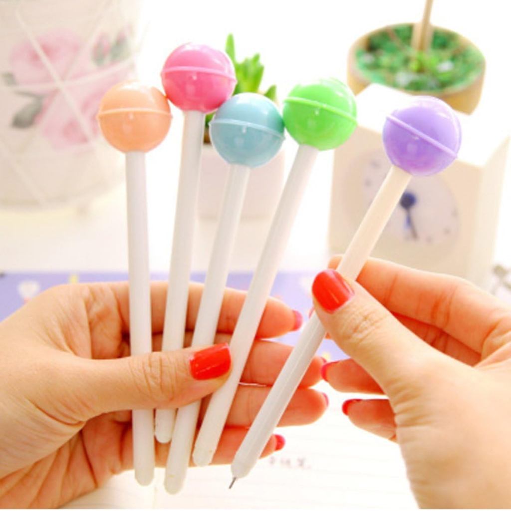 12 Chiếc Dễ Thương Mới Lạ Màu Kẹo Kẹo Kẹo Kẹo Kẹo Gel Bút 0.5 Mm Văn Phòng Đồ Dùng Học Tập Sinh Nhật