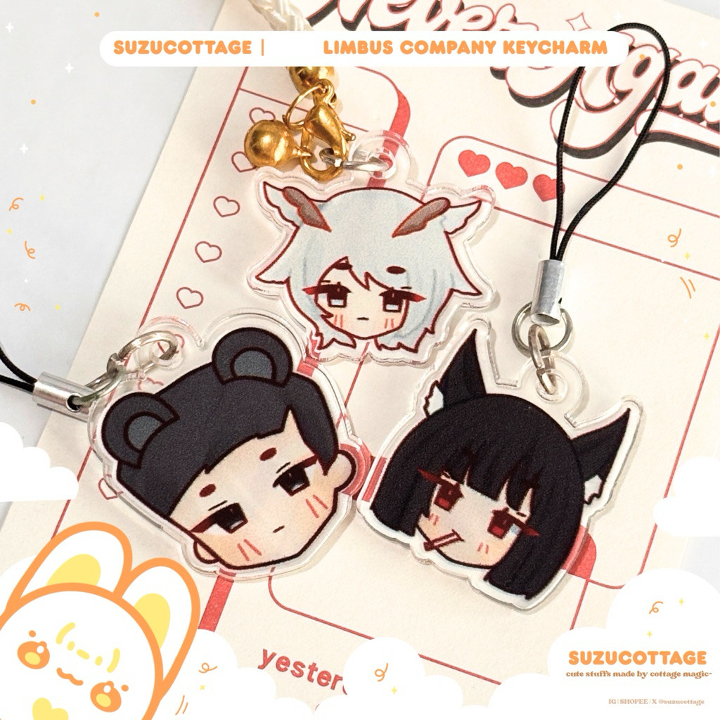 [suzucottage] CLEARANCE SALE Limbus Company Phonecharm — Gantungan Kunci Handphone Game Limbus Compa
