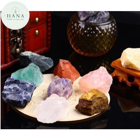 Đá Phong Thủy Thanh Tẩy , Đá Tự nhiên Thô dùng trang trí handmade sưu tầm thiền Hana Gems & Healing