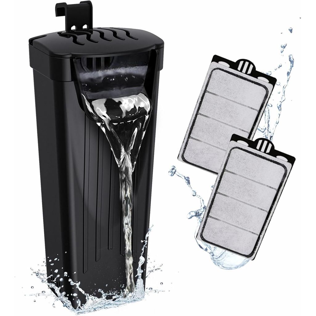 Bộ lọc bể rùa GOZILLA 74GPH, Bể rùa mực nước thấp Bộ lọc bể cá bể cá 3,5W cho bể nhỏ lên đến 15 gall