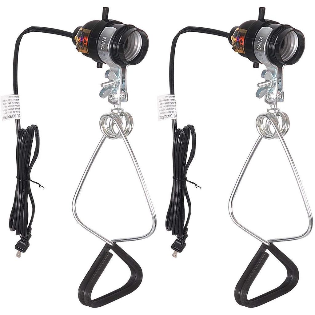 Đơn giản Deluxe HIWKLTCLAMPSOCKETX2 2-Pack 18 / 2-Gauge Trâm cài và đèn kẹp nhiệt với ổ cắm Bakelite