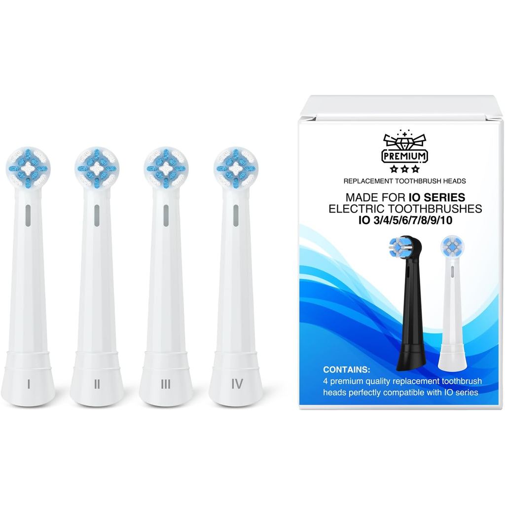 [Nâng cấp 2025] Đầu bàn chải đánh răng siêu mềm AmuLumon 4 gói cho Oral-B iO Series (iO3 / iO4 / iO5