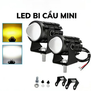 Đèn Trợ Sáng bi cầu mini xe máy xe điện chính hãng đèn pha xe máy 2 Màu Cos vàng Pha Trắng BCmini
