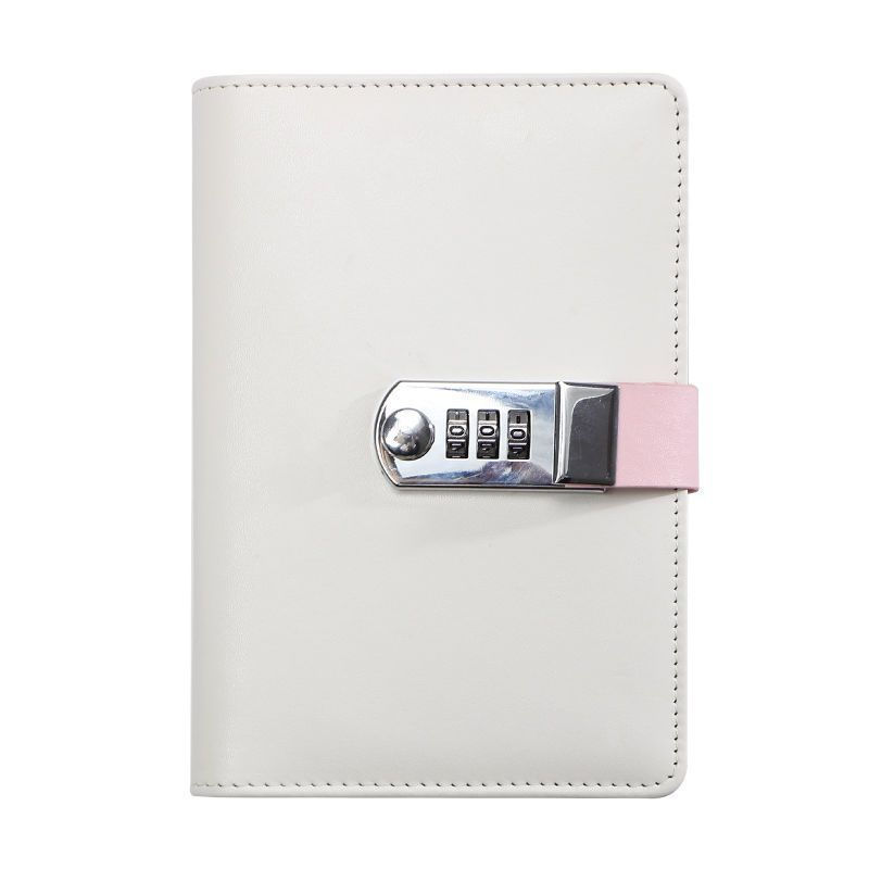 Notebook, loose-leaf diary, password book12y Notebook with Lock, Simple Stationery, New Product for 
