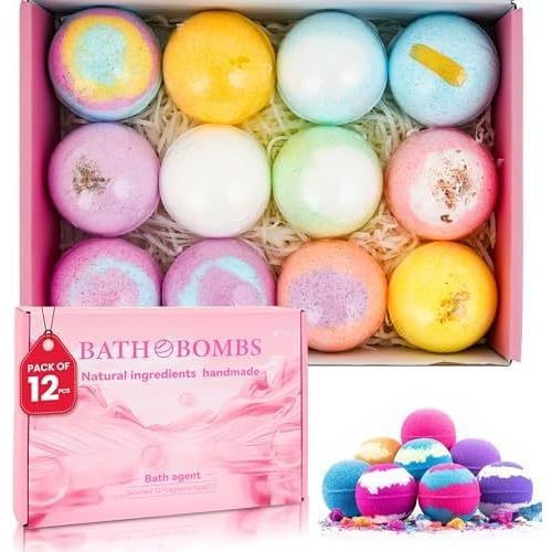 Bộ quà tặng Bath S dành cho nữ 12 món thủ công dành cho nữ, hoàn toàn tự nhiên với tinh dầu, bơ hạt 