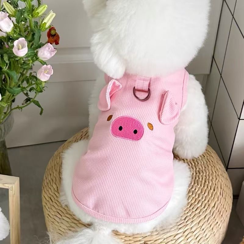 Mùa Xuân Thu Thú Cưng Chó Mèo Quần Áo Chó Con Nhỏ Bichon Teddy Bichon Poodle Lực Kéo Waffle Vest Quầ