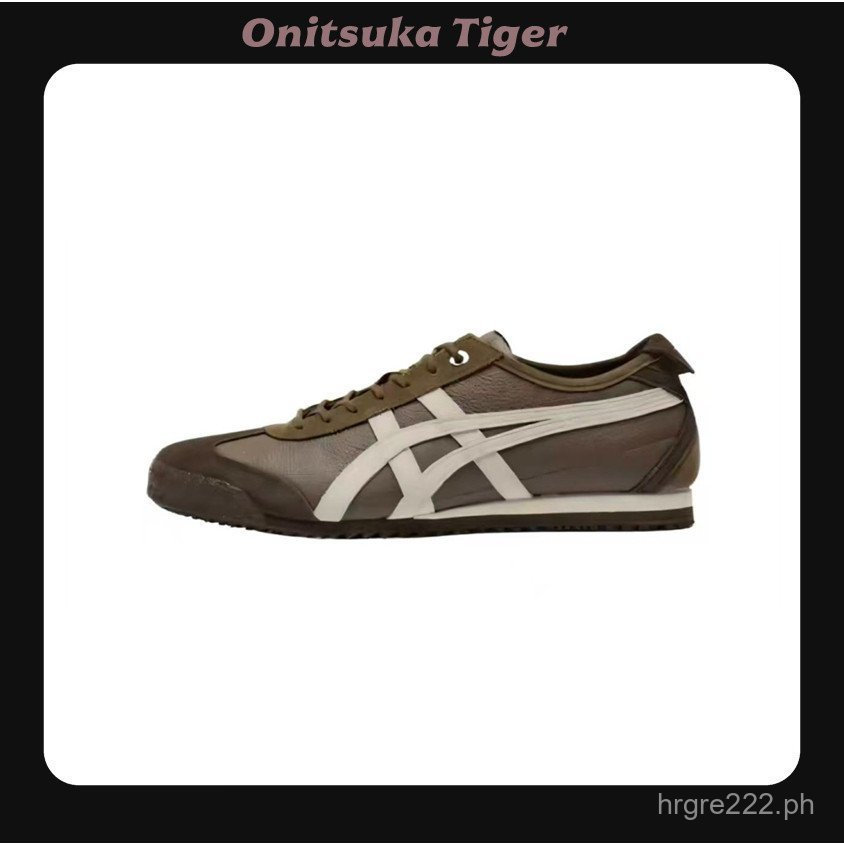 2025New Onitsuka Tiger MEXICO 66 SD VIN Da lộn Vintage Nâu Unisex Giày thể thao thông thường F6PU