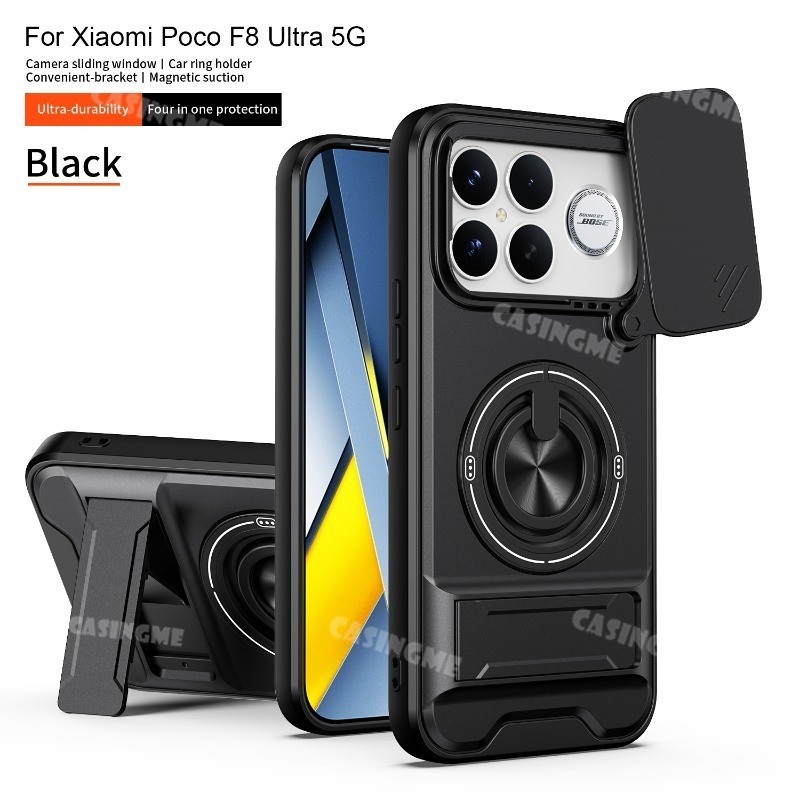 POCO F8 Ultra 2026 Armor Holder Vỏ điện thoại từ tính cho POCO F8 F6 F7 F5 F4 X8 Ultra Pro Max 4G 5G