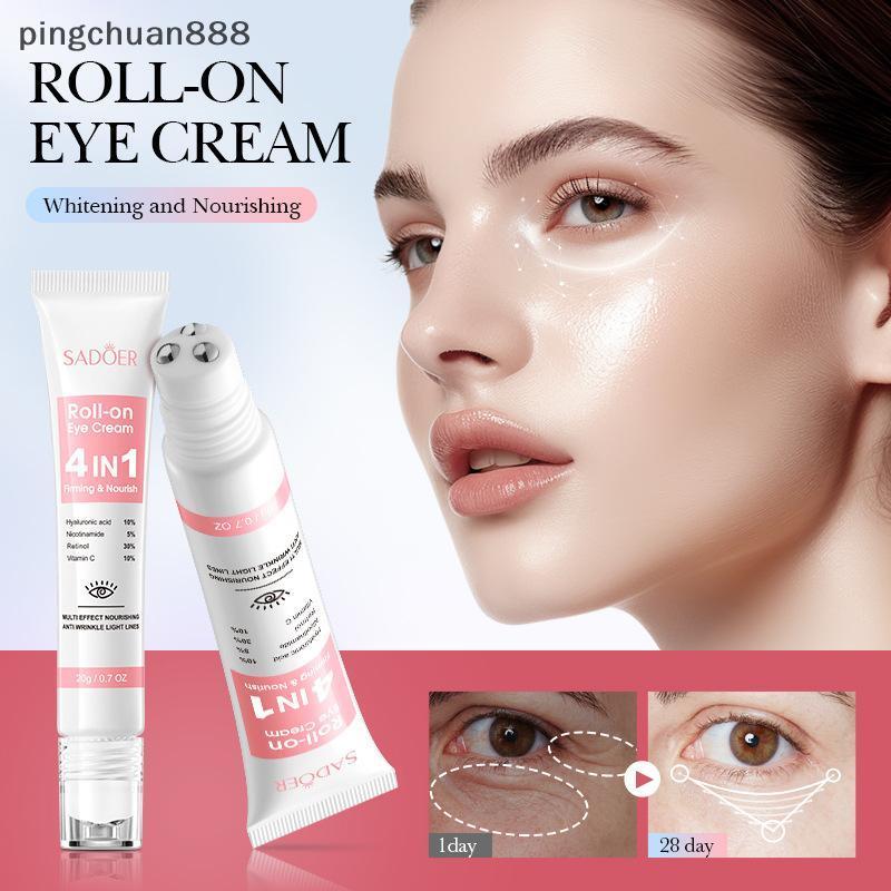 Pingchuan888 SADOER 4in1 Kem dưỡng ẩm dạng cuộn Kem dưỡng ẩm mắt Chống quầng thâm Túi mắt Làm săn ch