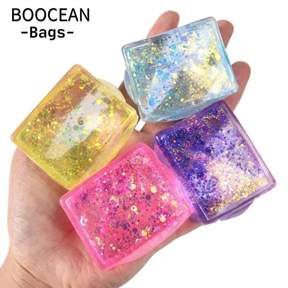 Khối Squishy lấp lánh BOOCEAN, Đường Malt Kết cấu mềm Gel Ice Cube, Giải nén sáng tạo Giảm căng thẳn
