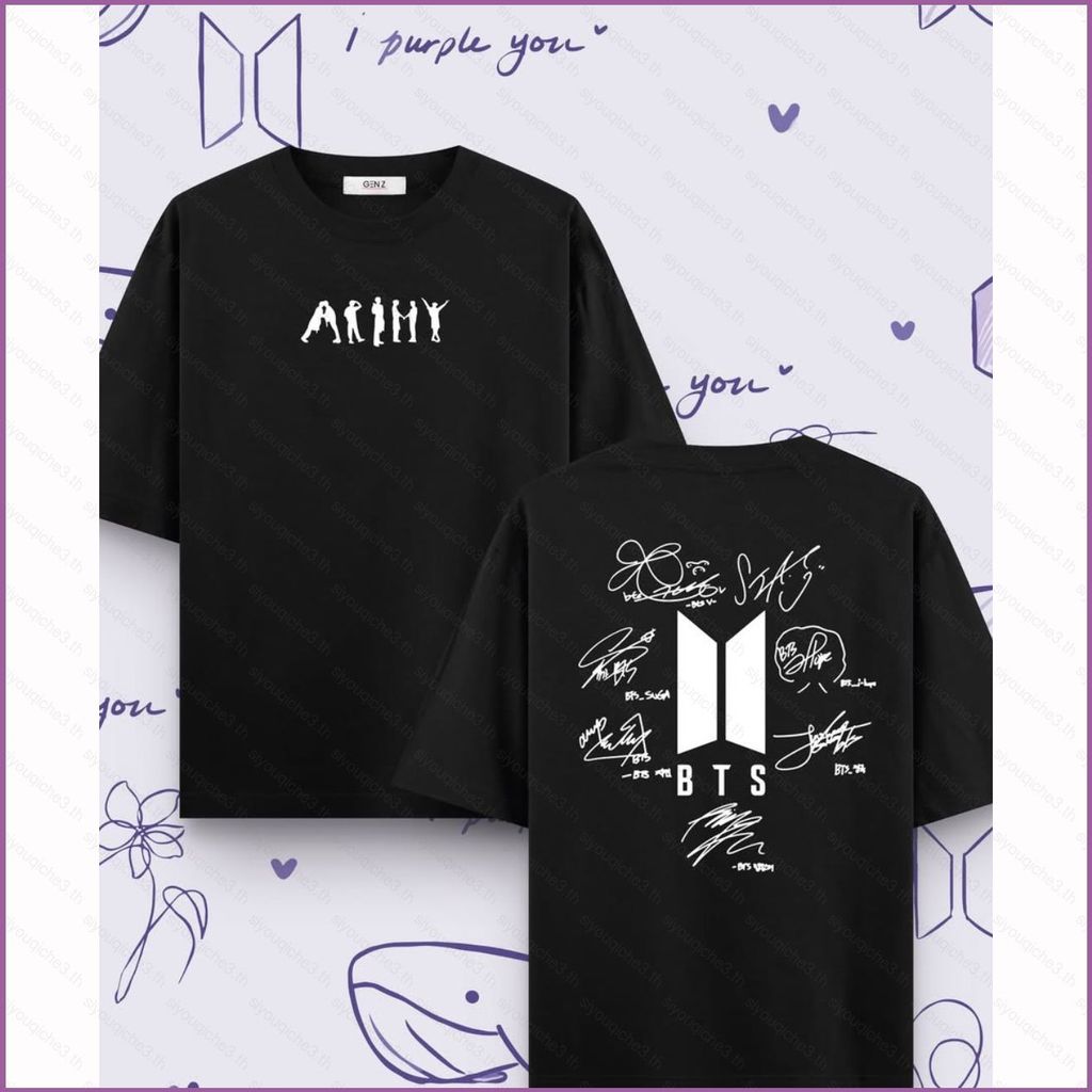 SY3 Áo thun mềm mùa hè BTS BT21 ARIRANG Jin SUGA J-hope RM Jimin V Jung Kook KPOP Áo ngắn tay YS3