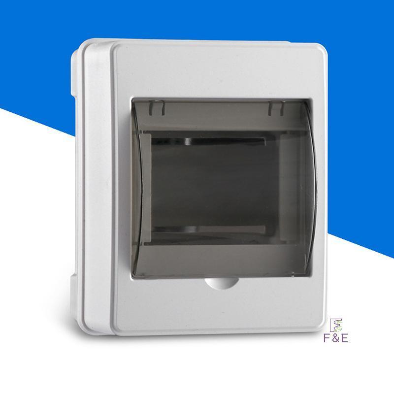 F & E 2-4Ways Hộp Nối Ngoài Trời Trong Suốt Nhựa Chống Thấm Nước Hộp Phân Phối Điện Ngắt Mạch ABS Hộ