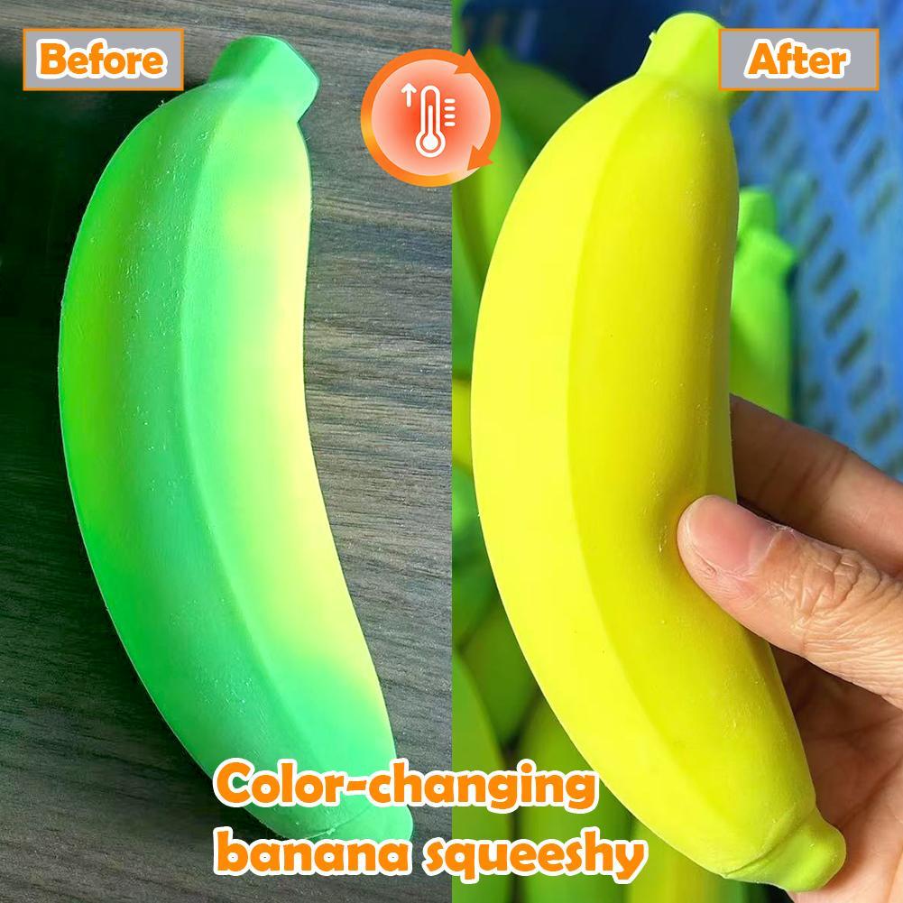 Squishy Đổi Màu Chuối Đồ Chơi Giảm Căng Thẳng Sinh Viên Giải Nén Quà Tặng Đồ Chơi K0n5