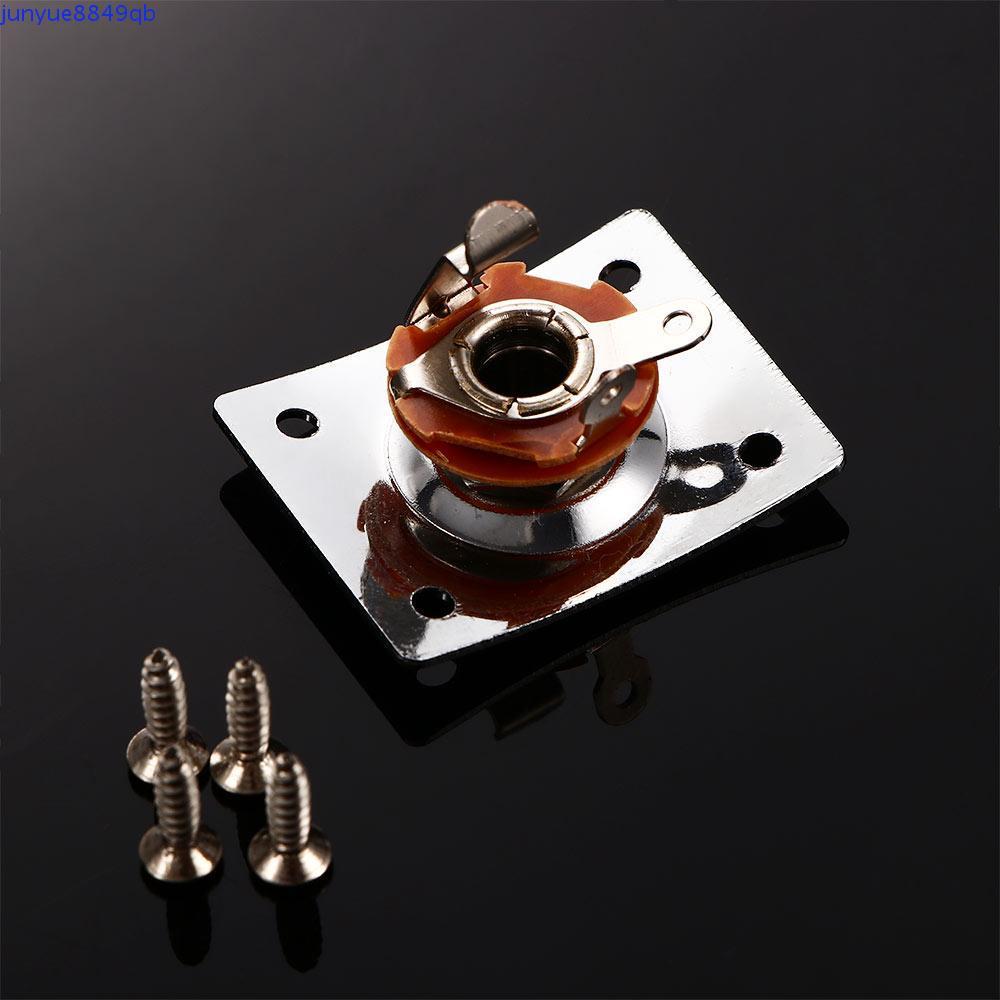 QUIRON Stereo Jack Cho Đàn Guitar Điện Có Dây Nhạc Cụ Guitar Thay Thế Kim Loại Jack Đĩa & Ốc Vít Đàn