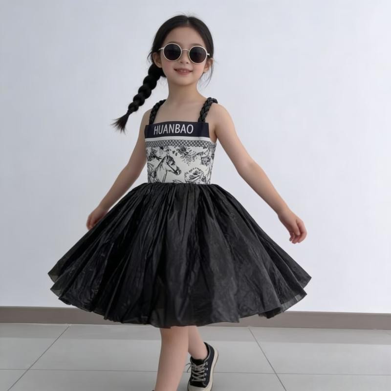 Trẻ Em Bảo Vệ Môi Trường Quần Áo Thời Trang Trình Diễn Sàn Diễn Handmade Overlord Don 't Ji Túi Bảo 