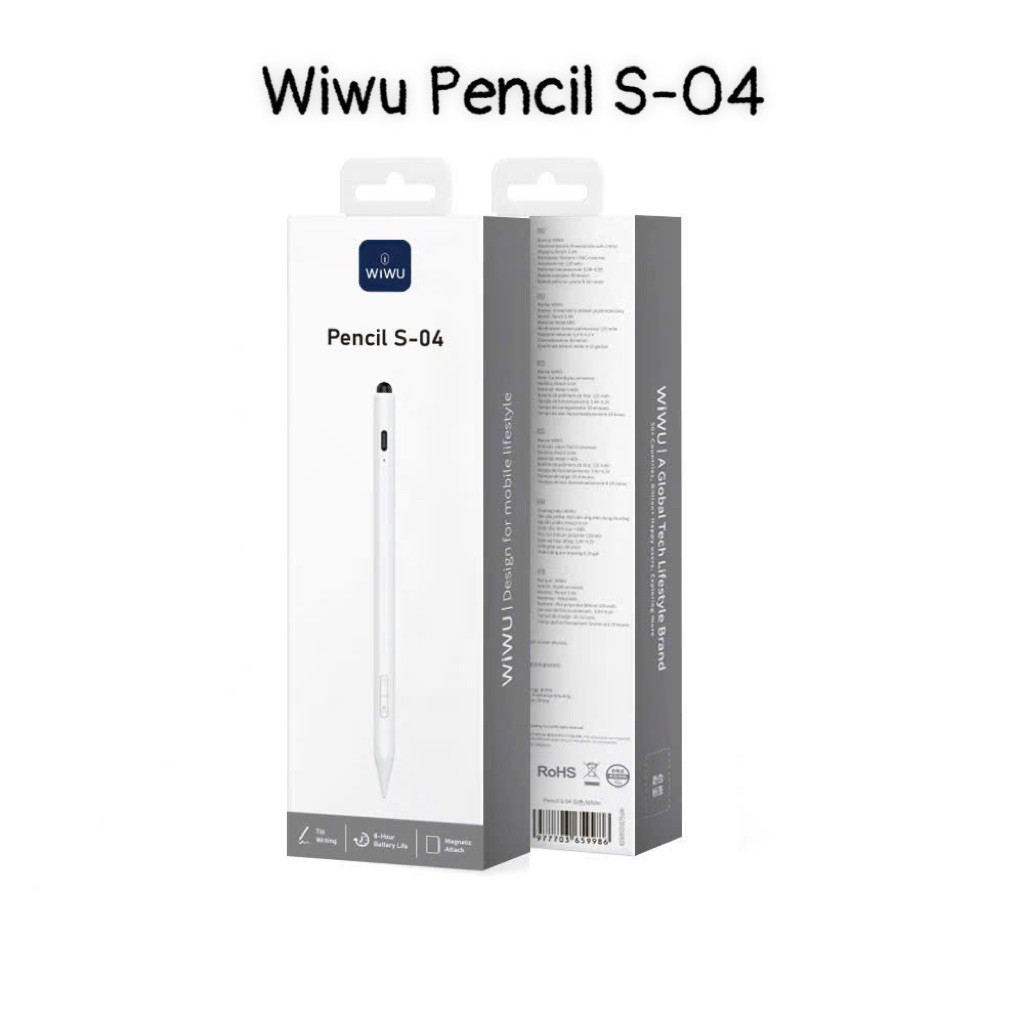 Bút cảm ứng wiwu Pencil S-04 2025 viết mượt dành cho ipad