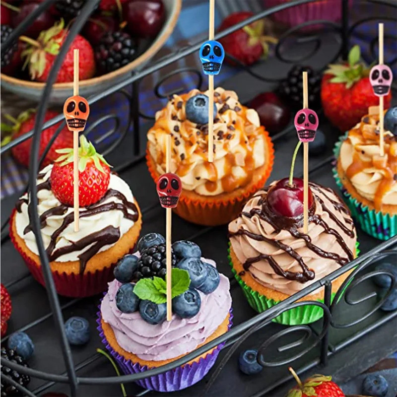 Tiệc Giáng Sinh Eco Tre Xiên Dùng Một Lần Trái Cây Món Tráng Miệng Cocktail Buffet Chọn 50 Cái dĩa ă
