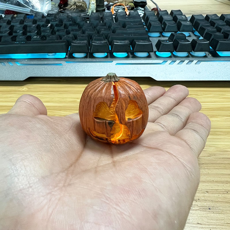 Chính Hãng NECA Moonlight Panic Michael Myers Bí Ngô Đầu DIY Dạ Quang Trang Trí Phụ Kiện Hình