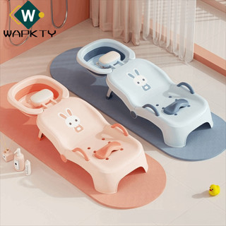 Ghế gội trẻ em WAPKTY, Giường bể bơi tóc có thể điều chỉnh họa tiết thỏ, Chất lượng cao thoải mái có thể gập lại với bồn tắm dầu gội Bồn tắm bé trai bé gái