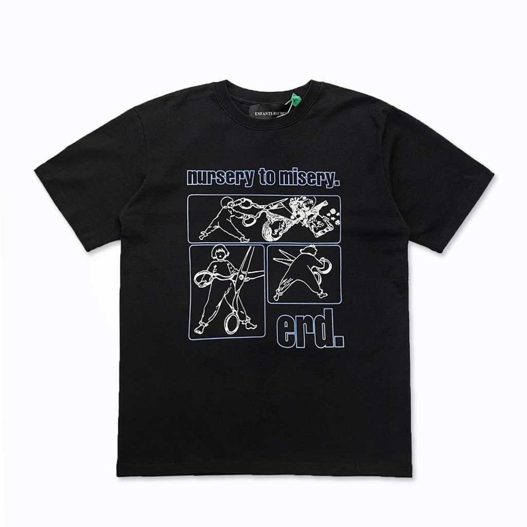 DBPV New Summer ERD Gloomy Rich Second Generation Edward Scissorhands Cartoon Print Loose Short Slee