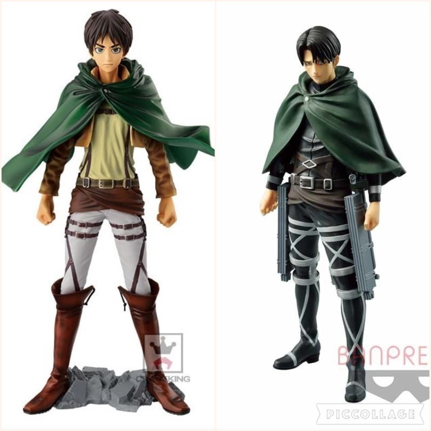 [ hỏa tốc hcm ] Mô Hình Nhân Vật Eren Levi 18cm FULL BOX Attack On Titan